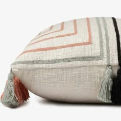 Loloi Rugs Striped Tassel Pillow