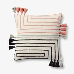 Loloi Rugs Striped Tassel Pillow