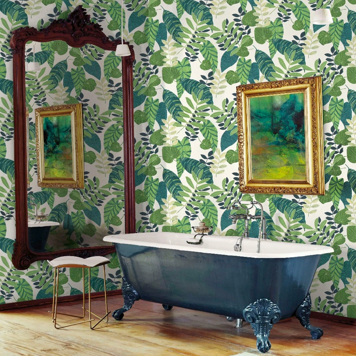 Jungalow® Lilia Wallpaper In Green 4 Jungalow® Lilia Wallpaper In Green