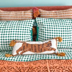 Peking Tigress Pom Pom Hook Pillow By Jungalow®