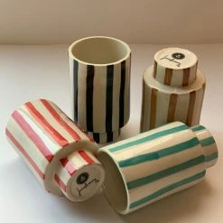 Jungalow® New Kaya Striped Ceramic Cups By Justina Blakeney™ 18 Jungalow® New Kaya Striped Ceramic Cups By Justina Blakeney™