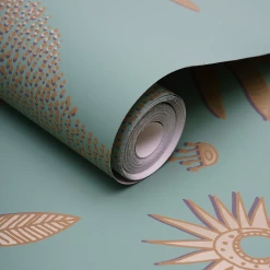 Jungalow® Cosmic Desert Wallpaper In Green By Justina Blakeney® - Sure Strip