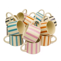 Jungalow® Tierra Striped Mug Set In Black 11 Jungalow® Tierra Striped Mug Set In Black