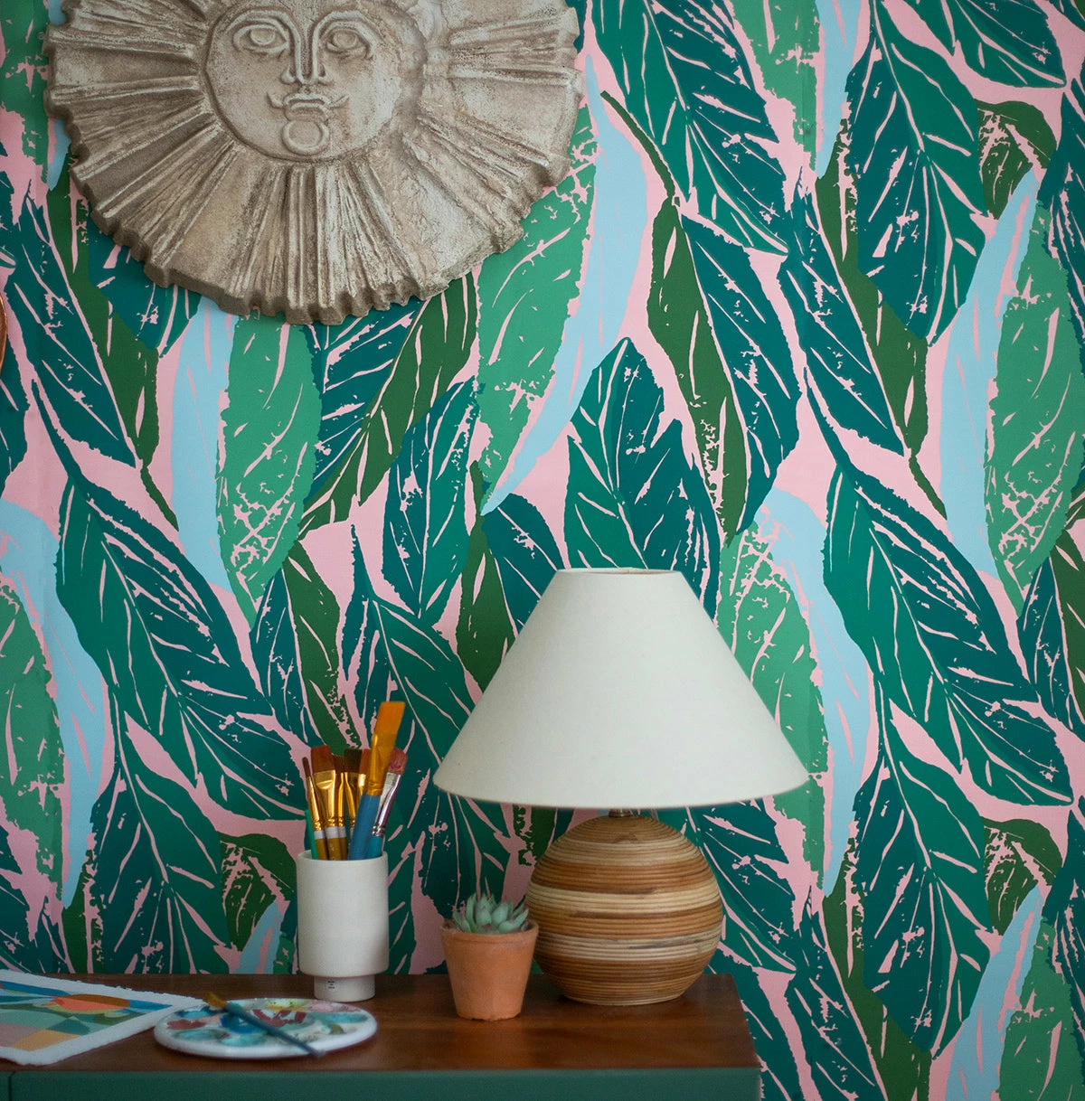 Jungalow Nana Wallpaper In Pink By Justina Blakeney® - Surestrip 3 Jungalow Nana Wallpaper In Pink By Justina Blakeney® - Surestrip