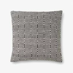 Loloi Rugs Outdoor Pillows Black Patterned Outdoor Pillow