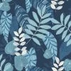 Jungalow® Lilia Wallpaper In Blue 1 Jungalow® Lilia Wallpaper In Blue