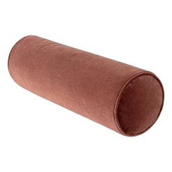 Surya Cotton Velvet Bolster Pillow In Brick All Pillows