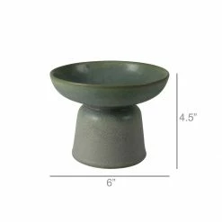 HomArt Sage Pedestal Ceramic Bowl