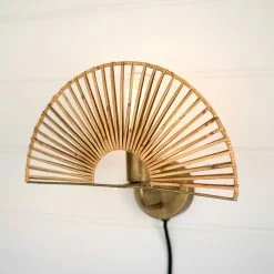 Kalalou Fan Wall Sconce Lamp 6 Kalalou Fan Wall Sconce Lamp