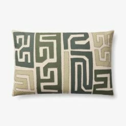 Loloi Rugs Green Stitched Zag Pillow By Justina Blakeney® X Loloi