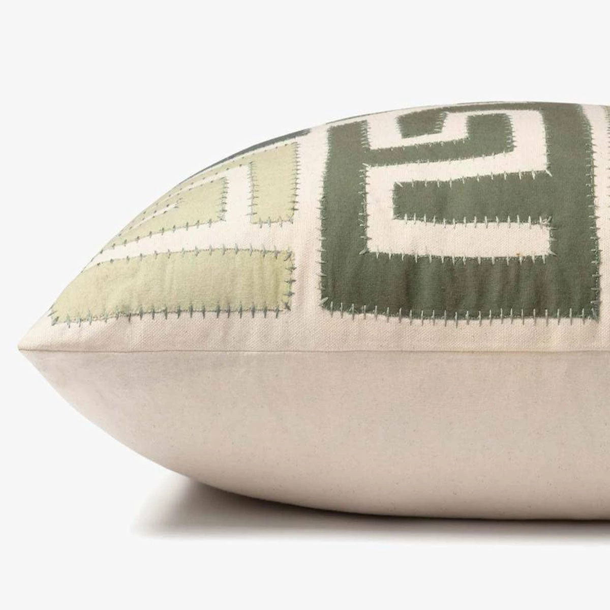 Loloi Rugs Green Stitched Zag Pillow By Justina Blakeney® X Loloi 4 Loloi Rugs Green Stitched Zag Pillow By Justina Blakeney® X Loloi