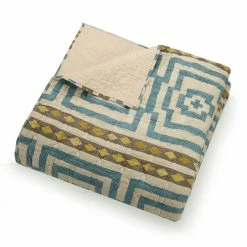 Peking Sky Blue Hypnotic Quilt Set By Jungalow®