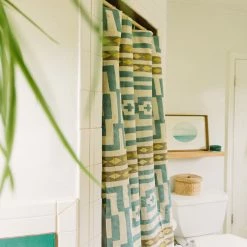 Peking Shower Curtains Blue Hypnotic Shower Curtain By Jungalow™