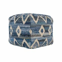 Surya Indigo Stitched Pouf All Stools, Poufs + Side Tables 7 Surya Indigo Stitched Pouf All Stools, Poufs + Side Tables