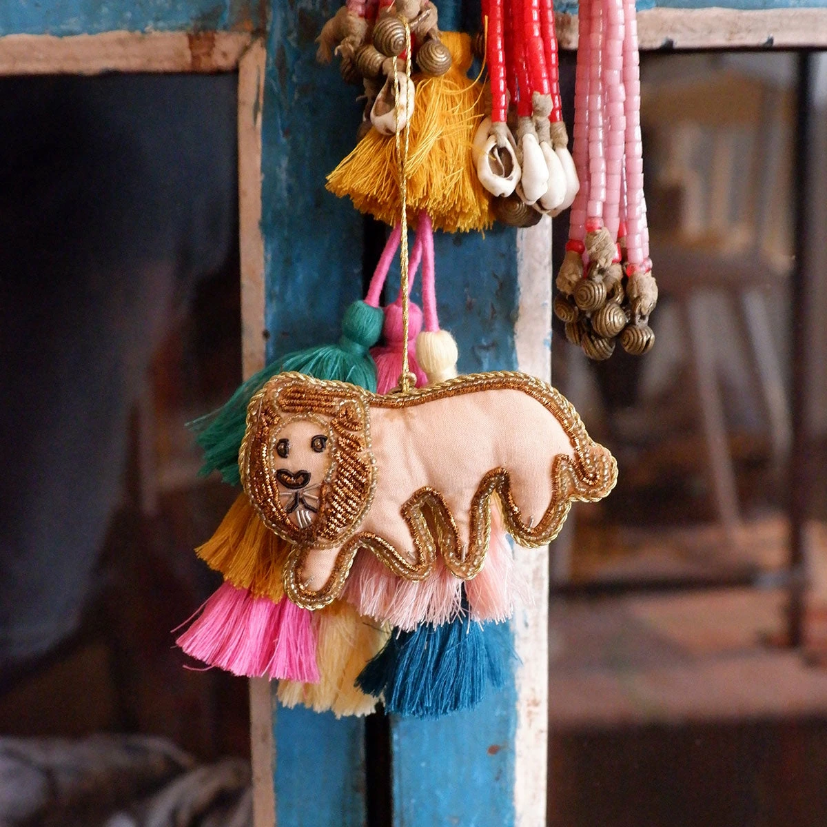 Jungalow Gifts Under $50 Beaded Juju Ornament Set 4 Jungalow Gifts Under $50 Beaded Juju Ornament Set