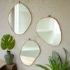 Kalalou All Décor & Mirrors Oval Brass Framed Mirror Set 1 Kalalou All Décor & Mirrors Oval Brass Framed Mirror Set