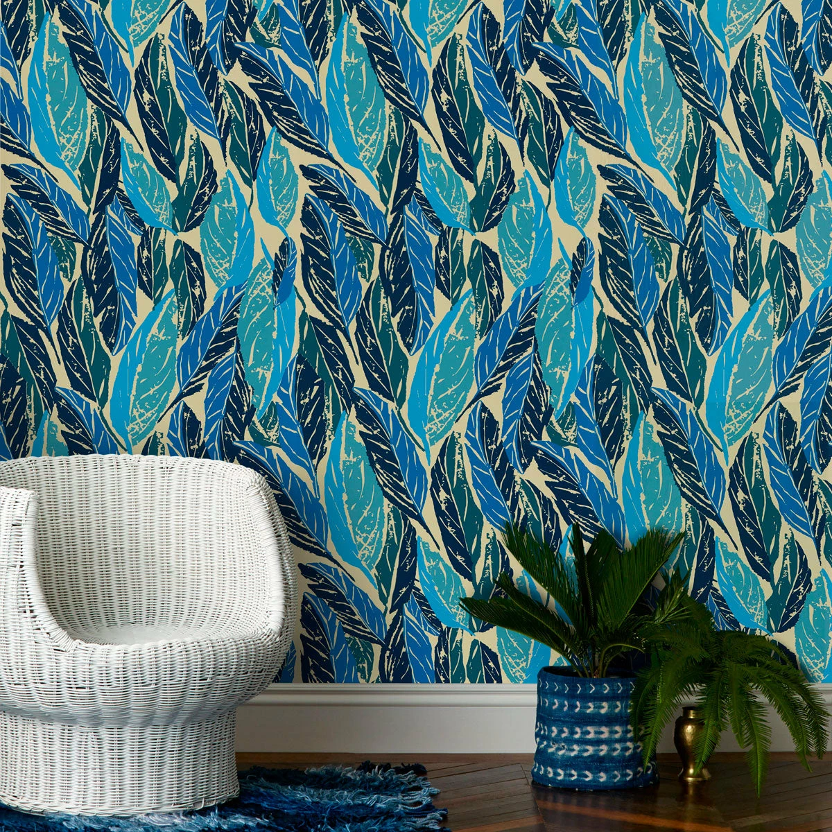 Jungalow Nana Wallpaper In Blue By Justina Blakeney® 5 Jungalow Nana Wallpaper In Blue By Justina Blakeney®