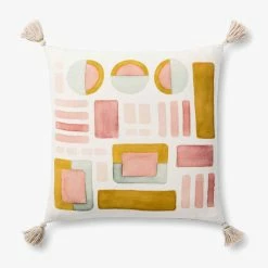 Loloi Rugs Sunset Watercolor Tassel Pillow