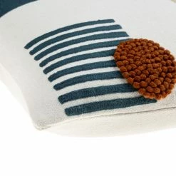 Surya Teal Shapes Pillow All Pillows