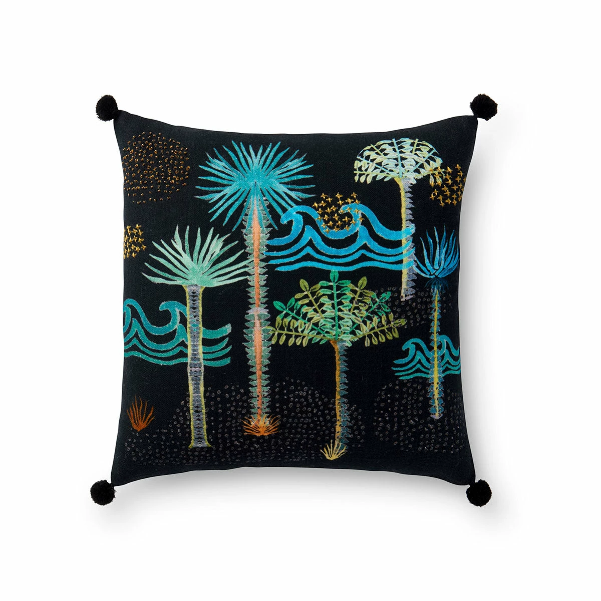 Loloi Rugs Playa Noche Pom Pom Pillow By Justina Blakeney® X Loloi 3 Loloi Rugs Playa Noche Pom Pom Pillow By Justina Blakeney® X Loloi