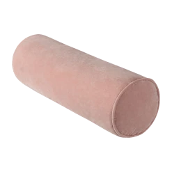 Surya All Pillows Cotton Velvet Bolster Pillow In Pink