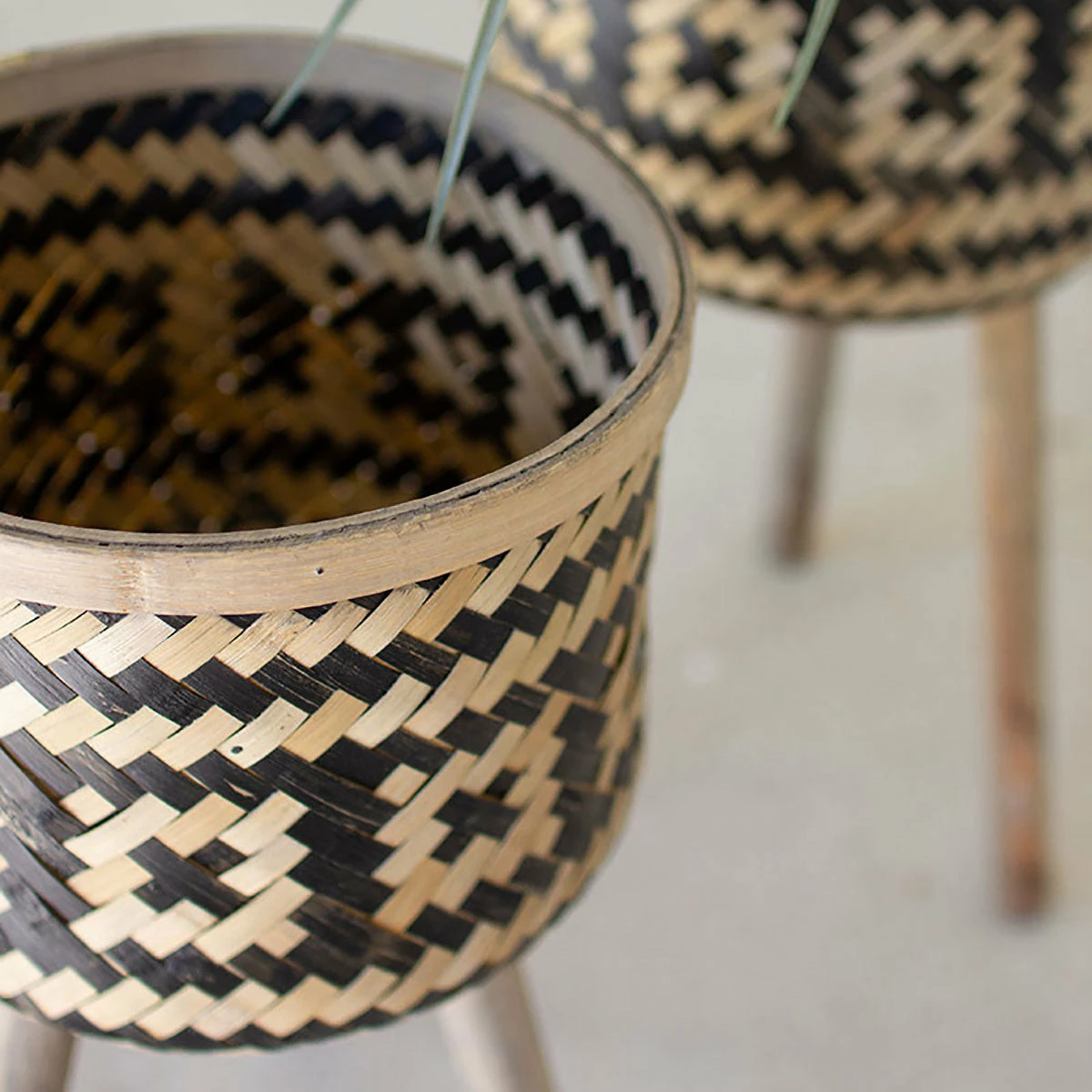 Kalalou Bamboo Planter Stand Set 5 Kalalou Bamboo Planter Stand Set