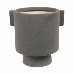 HomArt New Charcoal Ceramic Planter