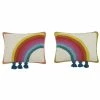 Peking Rain Bow Hook Pillow Set By Jungalow® Hook Pillows