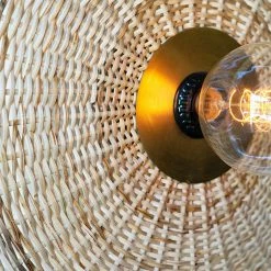 Kalalou Rattan Wall Sconce Lamp All Lighting